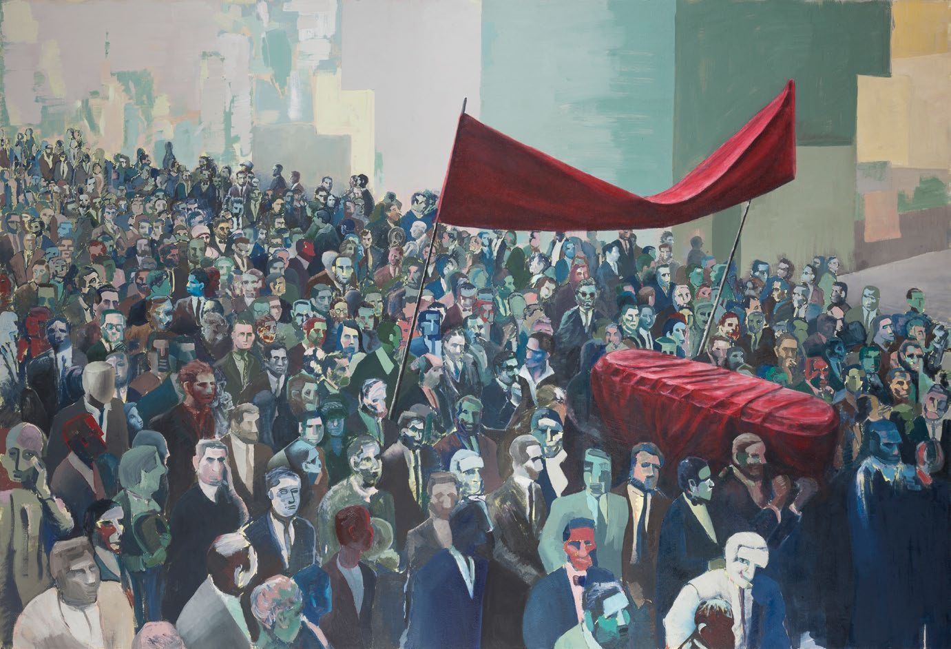 Duelo y revolución. Pintura de Iosu Aramburu