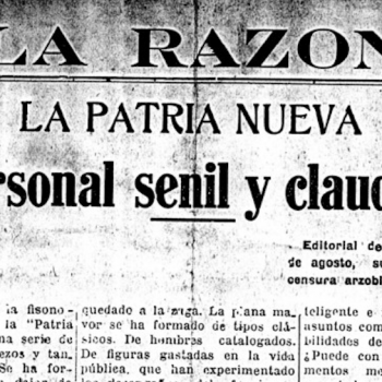 Editorial de La Razón: La Patria Nueva.