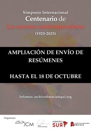 [AMPLIACIÓN Convocatoria] - Simposio Internacional de La escena contemporánea